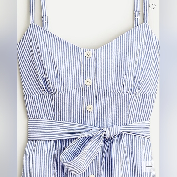 J. Crew Tie-waist midi dress in seersucker, size 2 - Picture 2 of 16